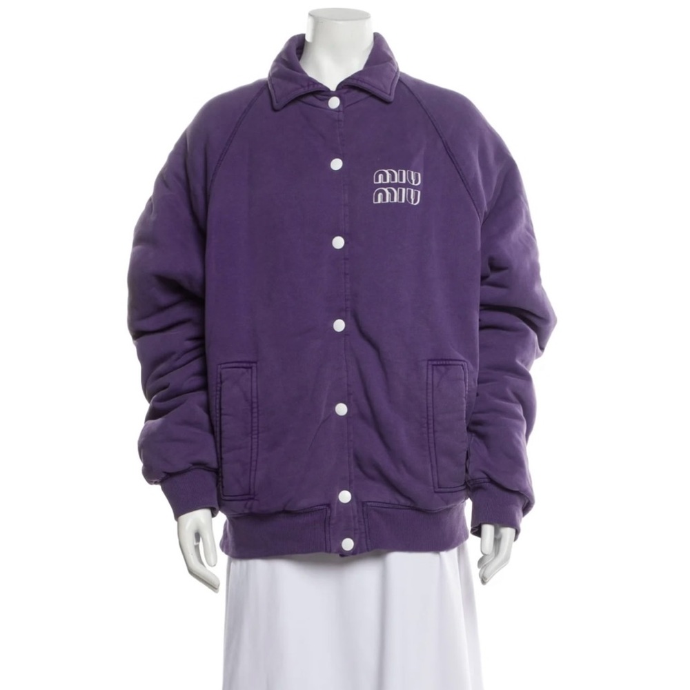 Miu Miu Deep Purple Quilted Jacket